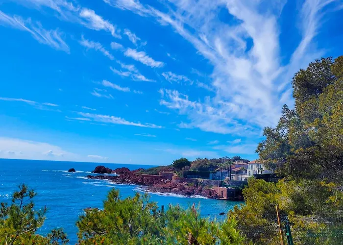 Sea View 6 Pers Near The Beaches In Agay 아파트 *